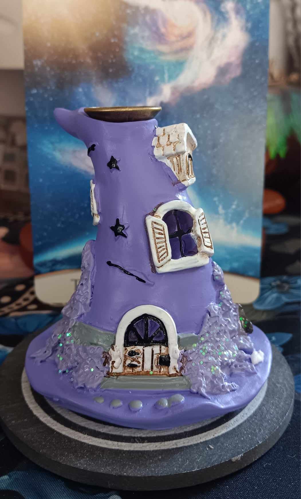 Incense Burner: Witch Hat House Cone Incense Burner