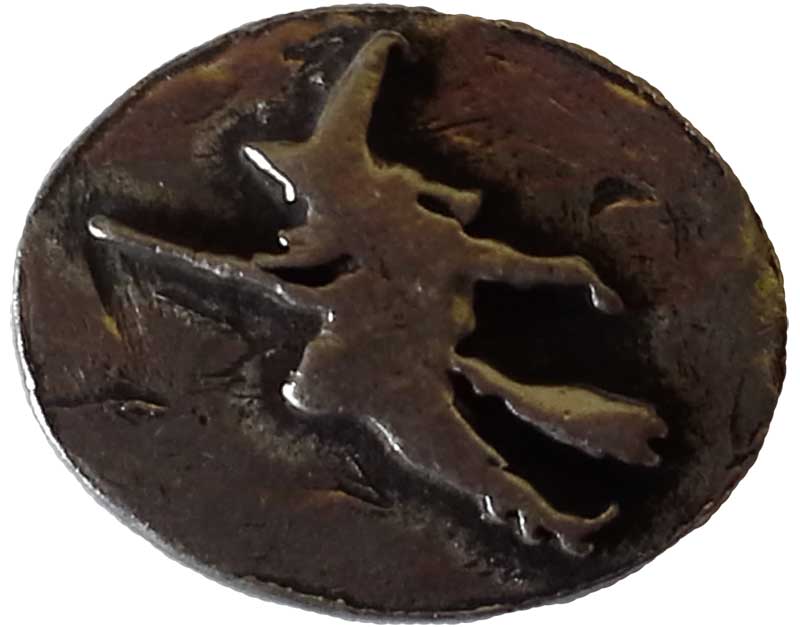 pocket stone: Witch on Broom