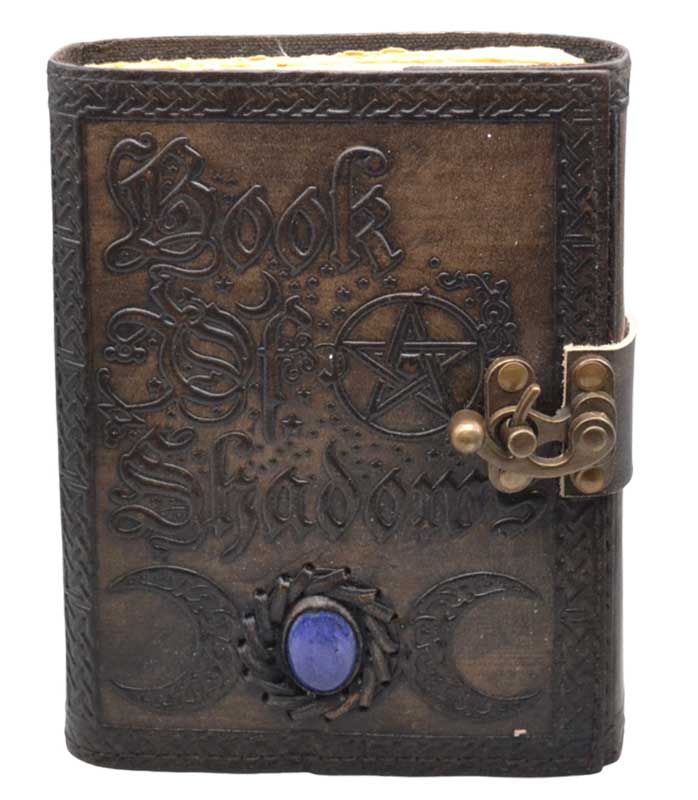 Journals: Book of Shadows aged looking paper leather w/ latch