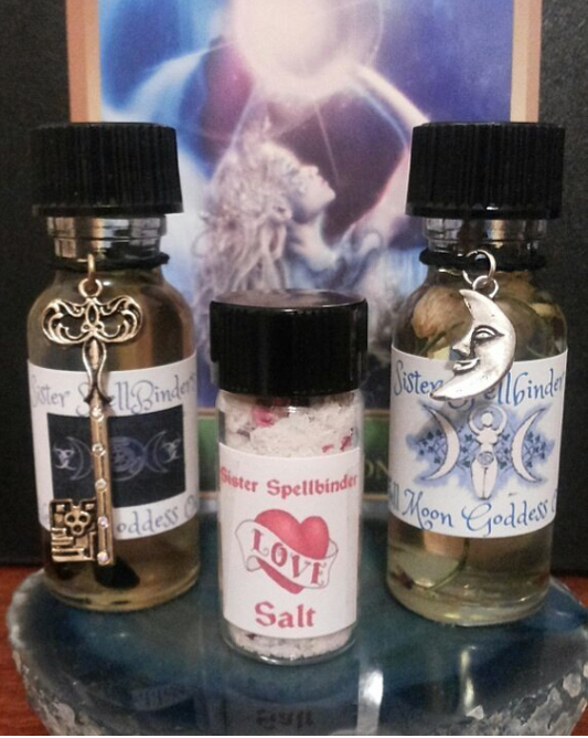 Spell Oils Goddess Magick Oil Set (Charms vary)