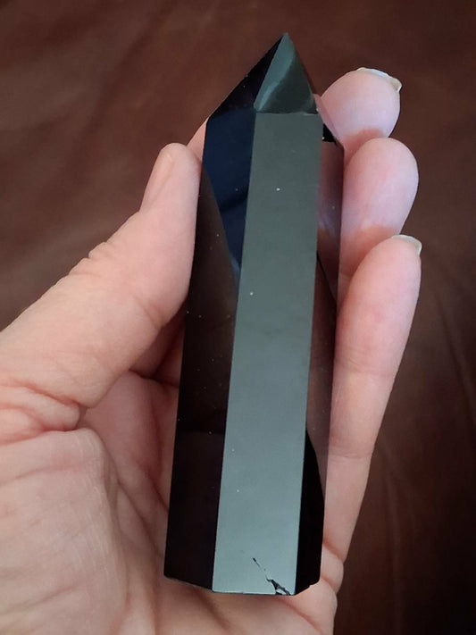 Crystals: Black Obsidian Point
