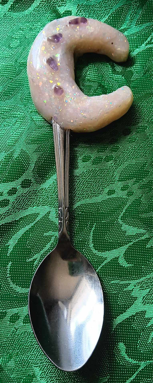 Magickal Spoons White Moon Witch Spoon
