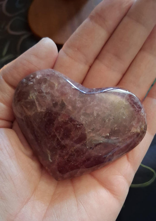 Crystals: Strawberry Quartz Heart Crystal