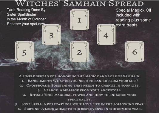 004 Witches Samhain Spread PRE-ORDER Shipped out USPS on or before the 20th of October Spots Limited