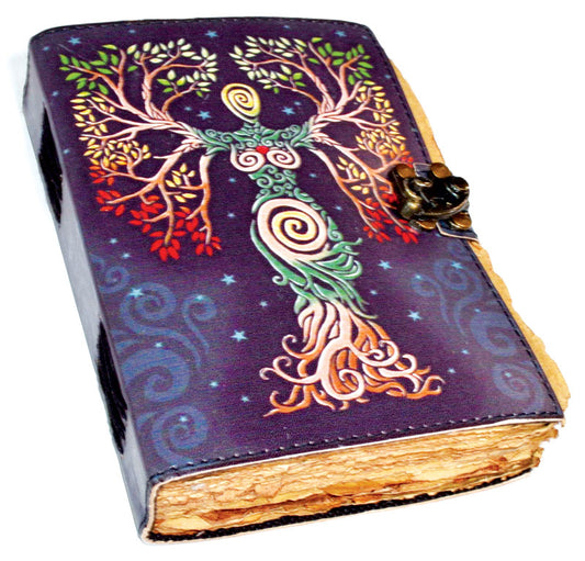 Journal Goddess Aged Looking Paper leather w/ latch