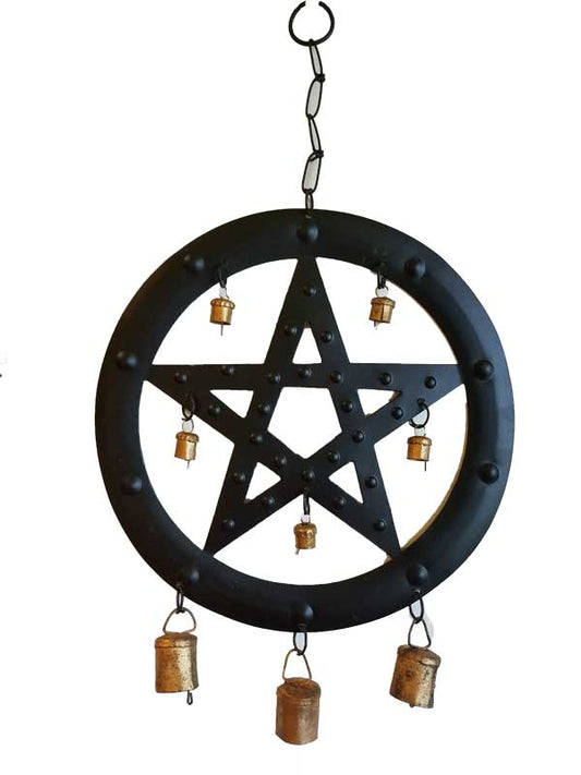 Windchime: Black Pentagram 9 1/2"