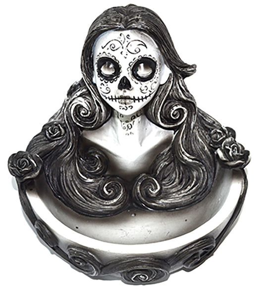 Incense Holder: /offering dish 4 1/2" Day of the Dead incense holder