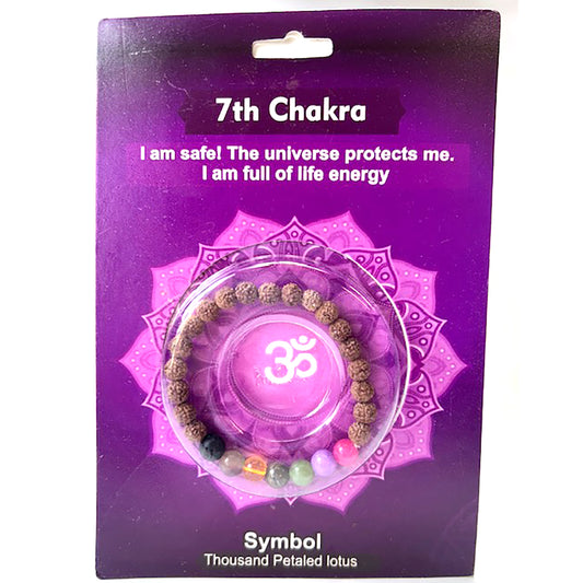 Witchy jewelry: 7th Chakra Rudraksha bracelet