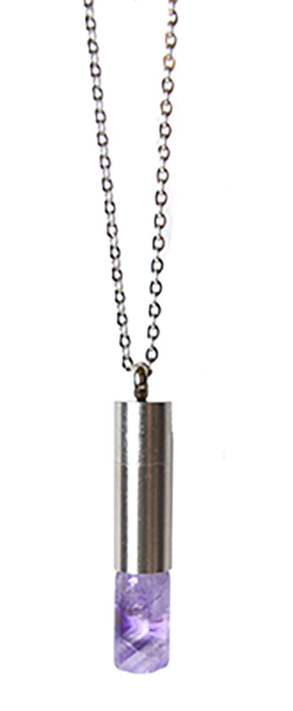 Witchy Jewelry: Amethyst chamber W/ chain