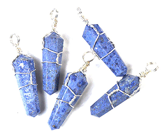 Witchy Jewelry Dumortierite wire wrapped point (set of 5)
