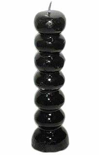 Candles: 6 1/2" Black Seven Knob candles