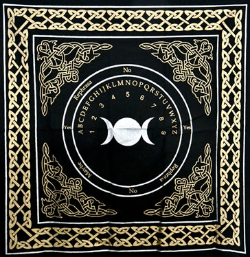 Altar Cloth Triple Moon Pendulum/ Ouija 24"x24"