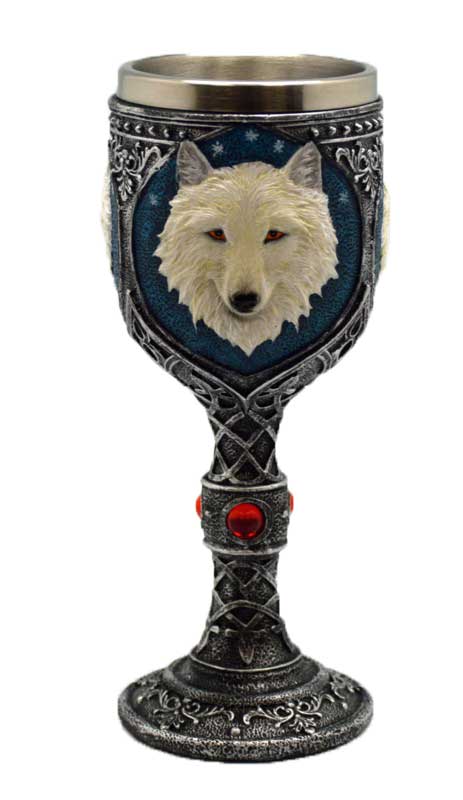 Chalices: 7 1/2" White Wolf chalice
