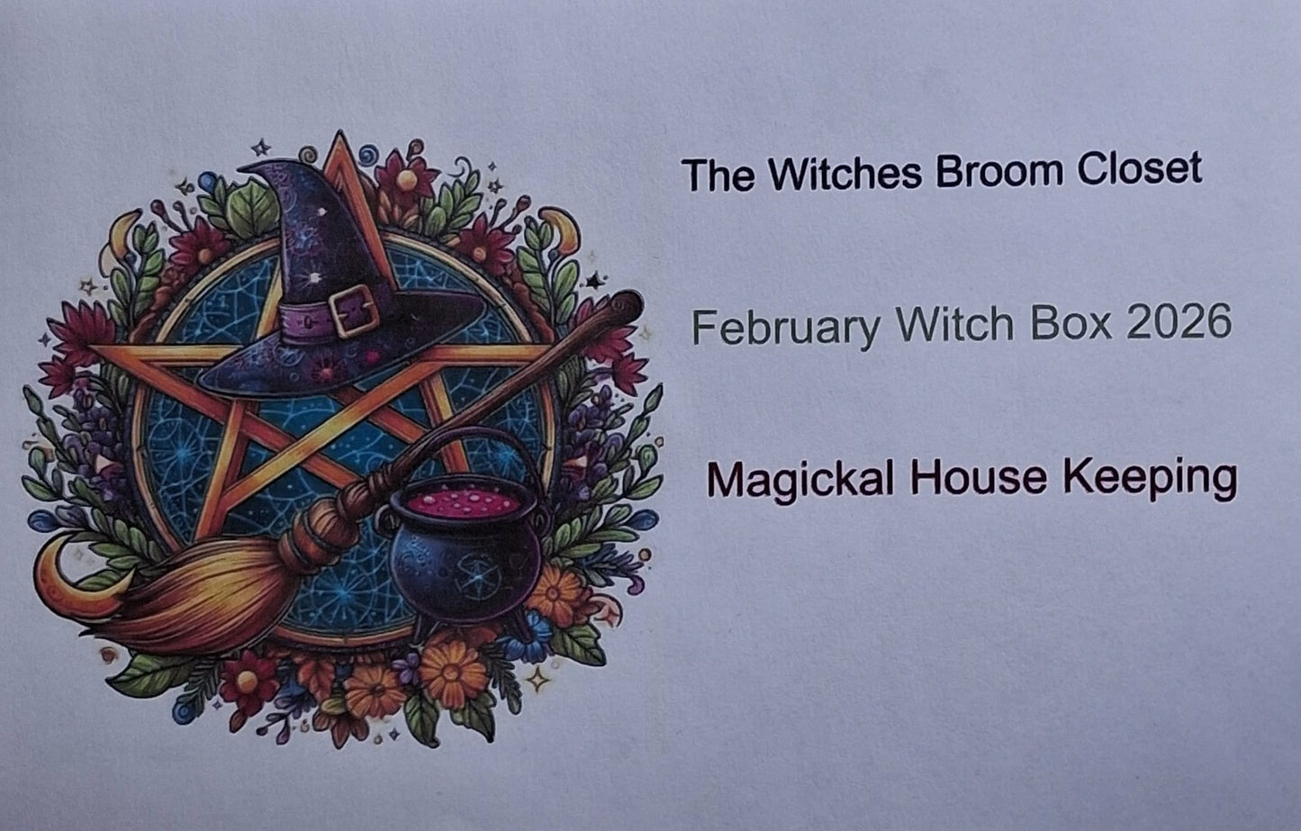00-Witch Boxes The Witches Broom Closet Mystery Witch Box February 2026 Pre-order Themed (Magickal houskeeping)