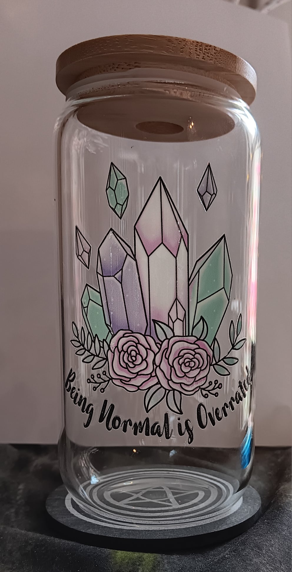 Drinkware Being Normal is Overrated Glass Tumbler