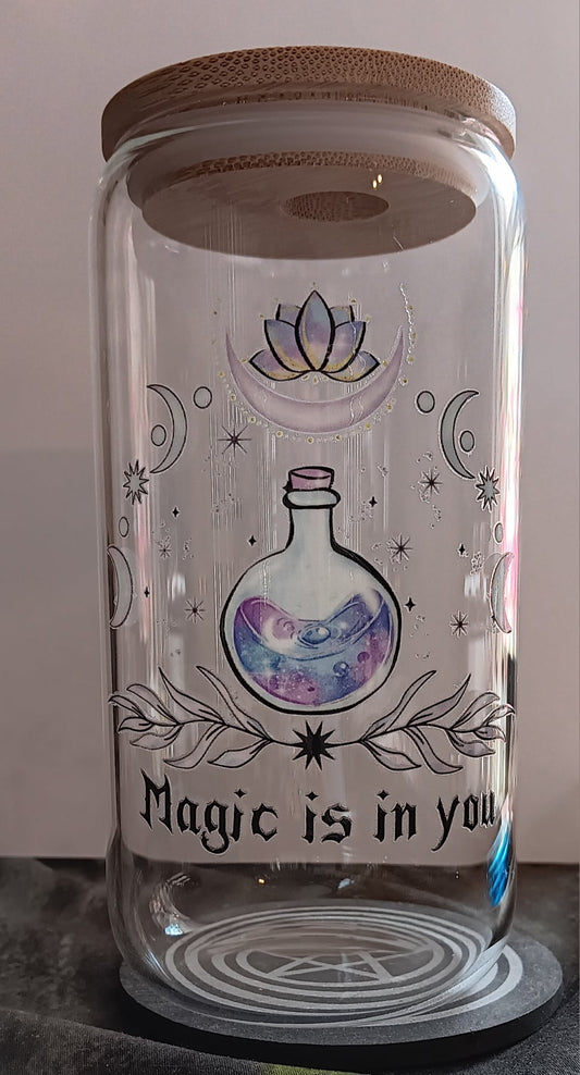 Drinkware The Magick is Within you Glass Tumbler