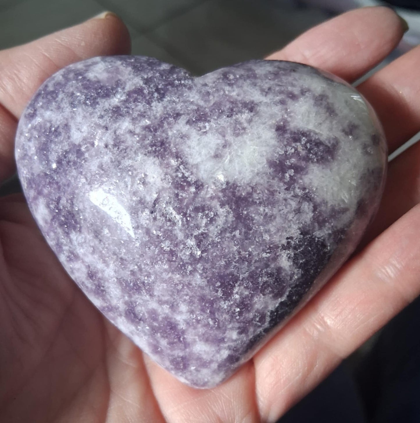 Crystals: Lepidolite Crystal Heart
