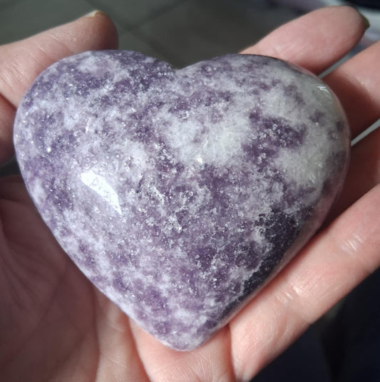 Crystals: Lepidolite Crystal Heart